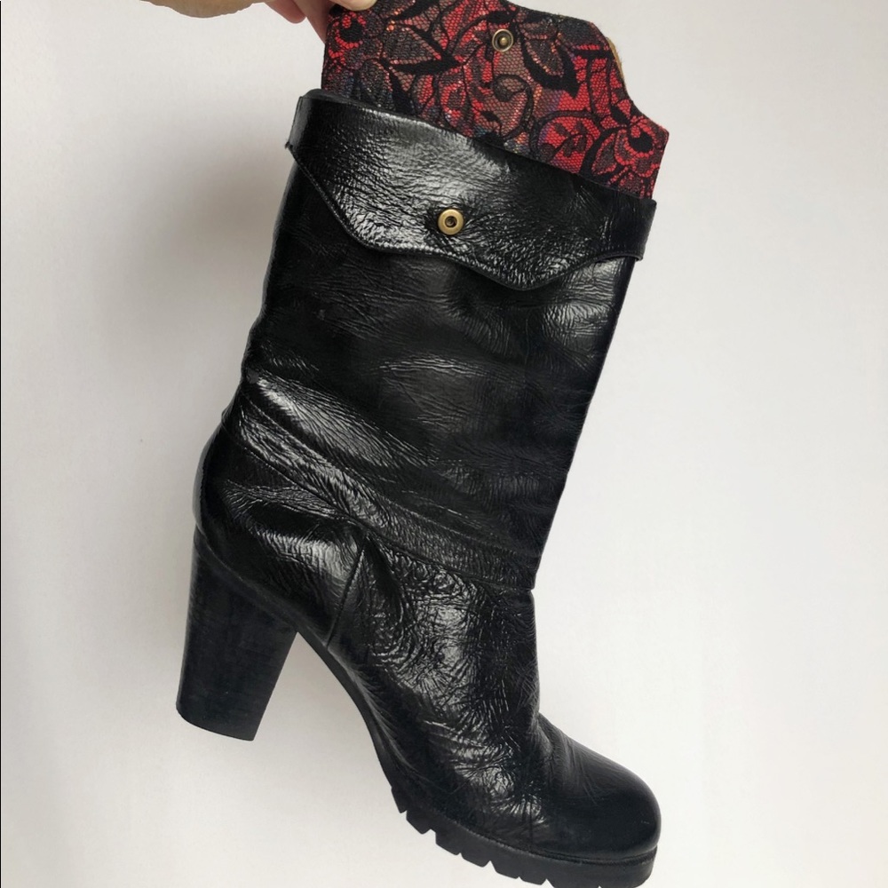 Vintage Kenzo patent boots 6